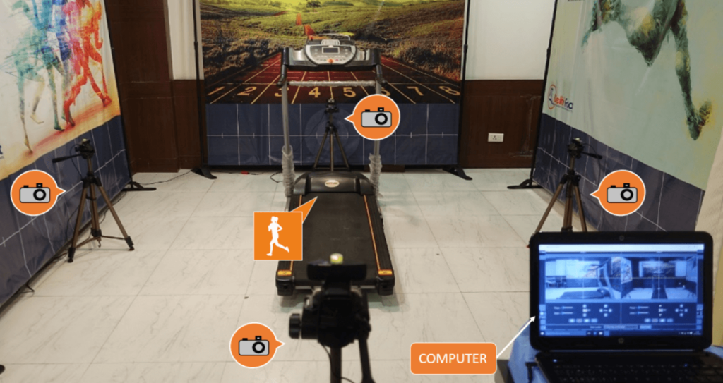 Treadmill gait analysis setup Prapatsorn Medical เครื่องมือกายภาพบำบัด และตรวจปอด