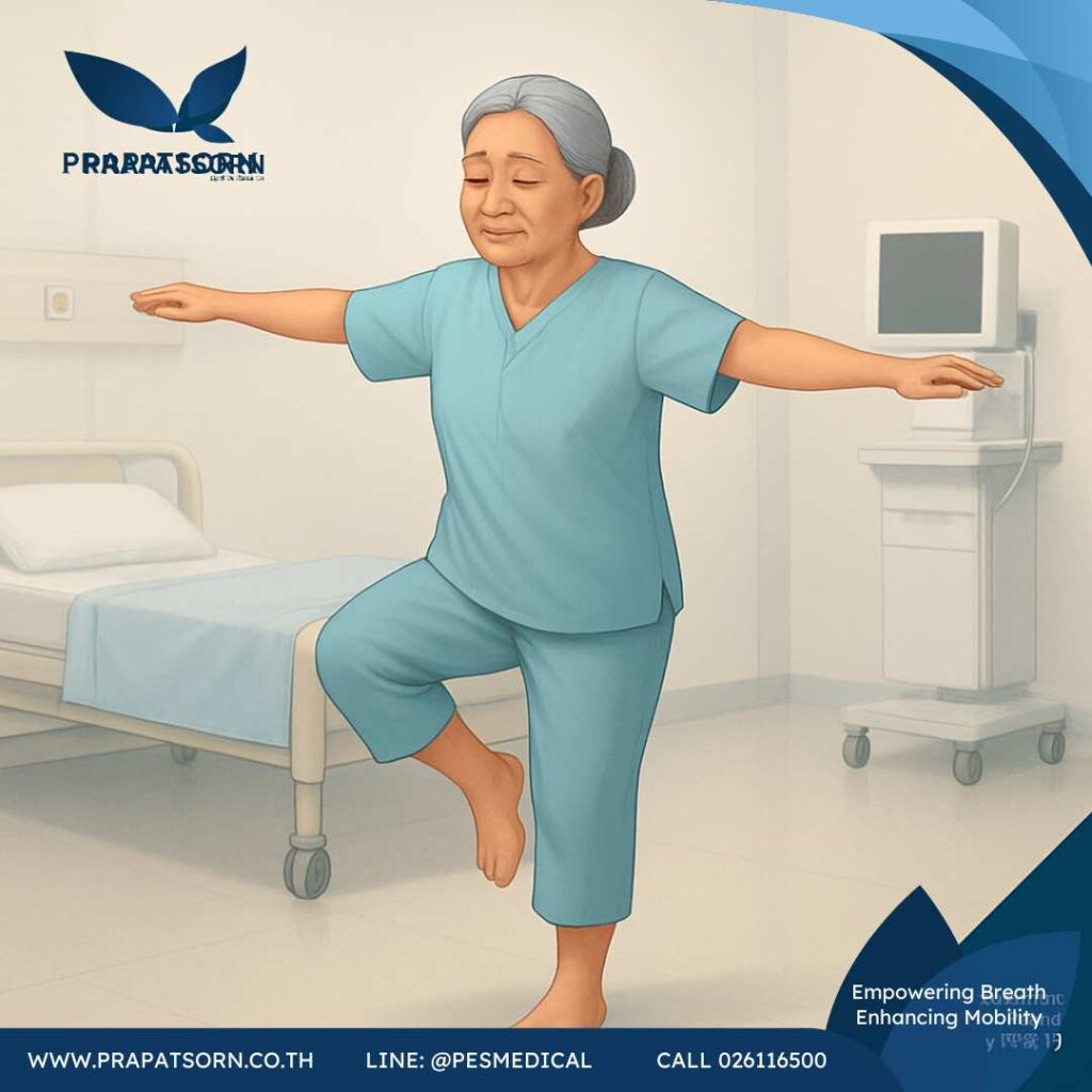 Four Stage Balance Test: เครื่องมือคัดกรองความเสี่ยงการหกล้มในผู้สูงอายุ 2 PR POST Prapatsorn Medical เครื่องมือกายภาพบำบัด และตรวจปอด